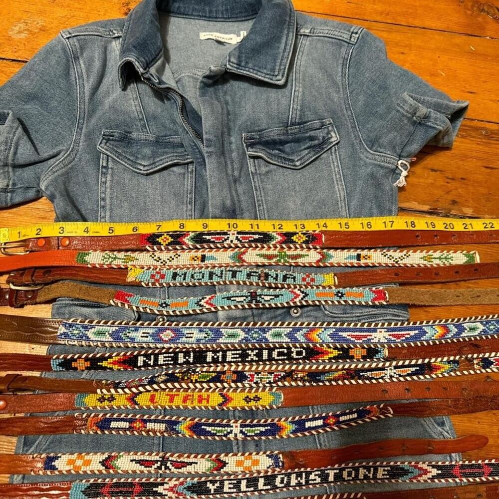 Handbeaded Hat Belts and‎ a few belts- see measurements . *Pricing is for only 1 - Picture 6 of 8